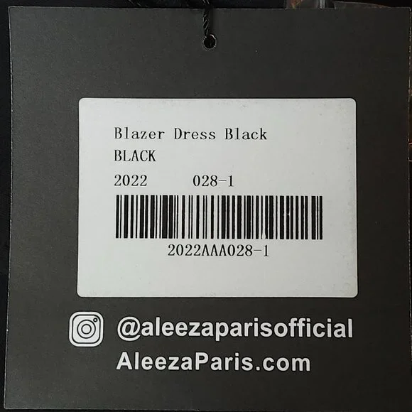 Aleeza Paris Couture luxurious class Black Blazer dress medium sold for $450 NWT - Picture 3 of 7